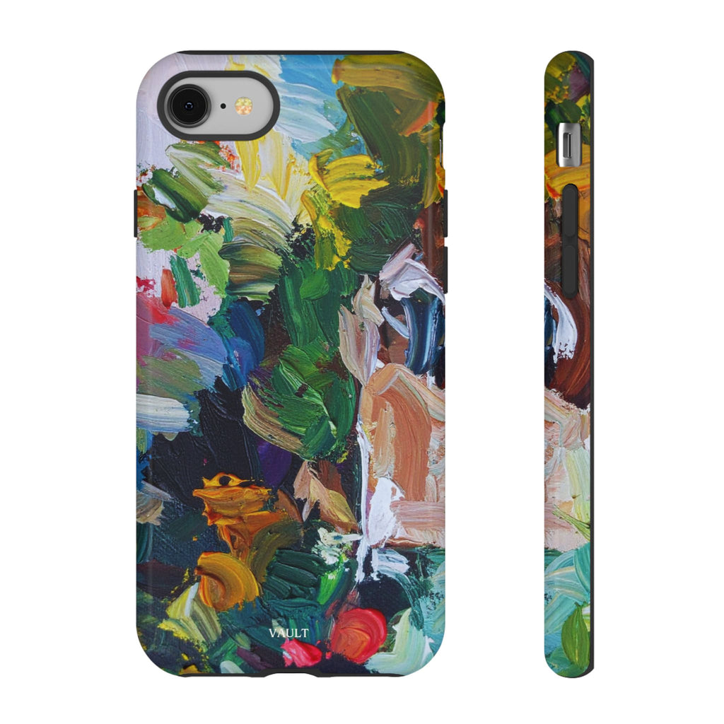 Abstract Paint Brushstroke Phone Case — Colorful Artistic Tough Case