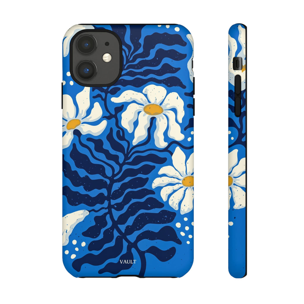Blue Daisy Tough Phone Case — Floral Protective Phone Cover