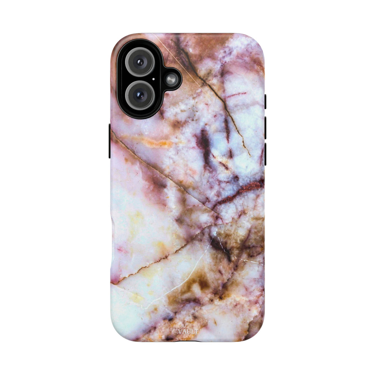 Marble Vein Tough Phone Case — Pink Quartz Protective Cover