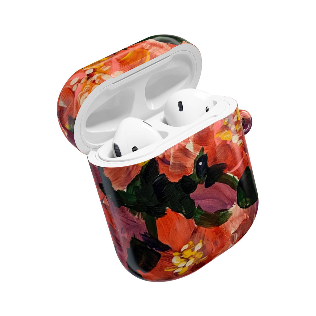 Floral Red Bloom AirPod Case