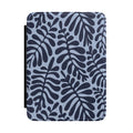 Botanical Leaf Kindle Case – Navy Blue Floral E-Reader Cover