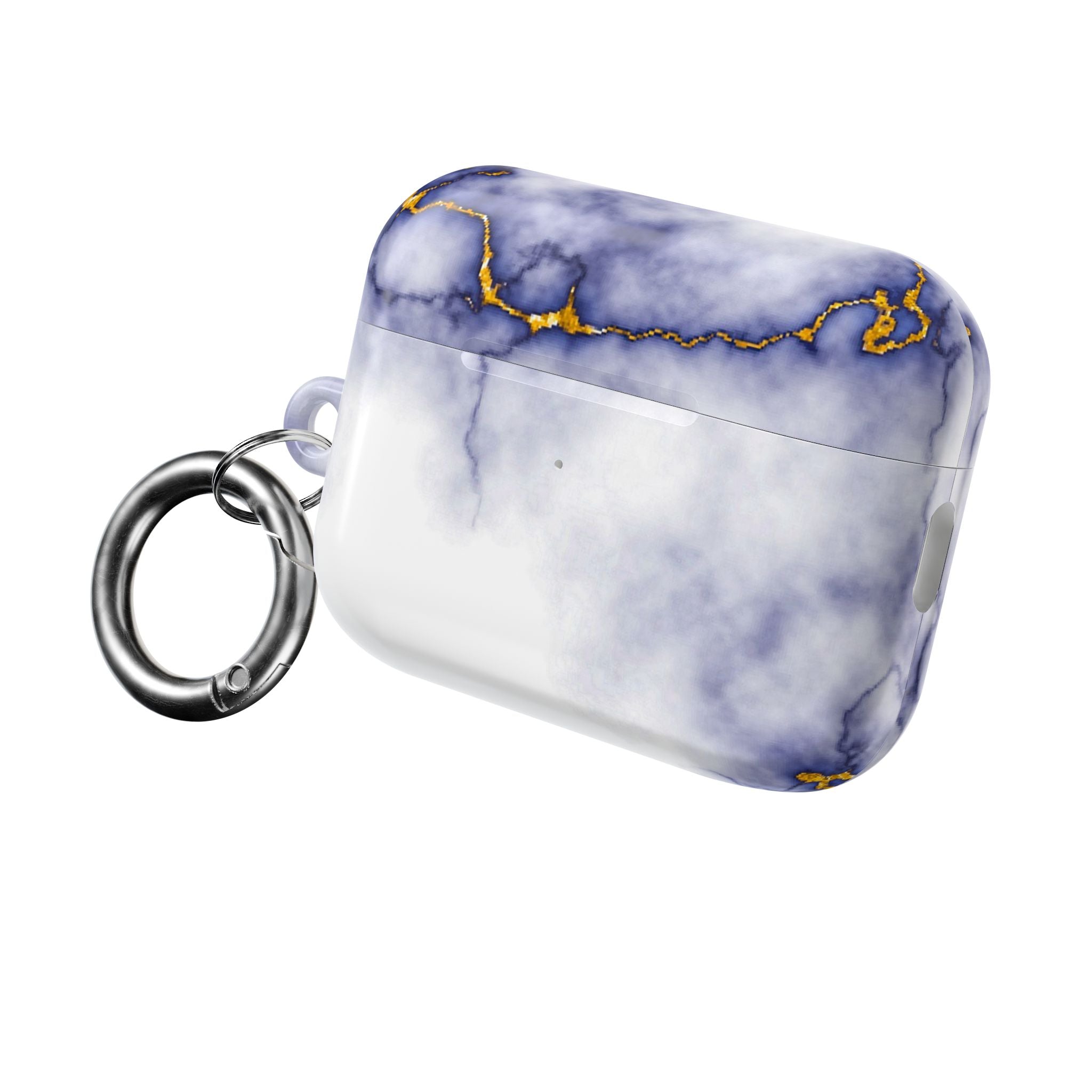 Marble Purple AirPod Case with Gold Veining — Elegant Protective Cover
