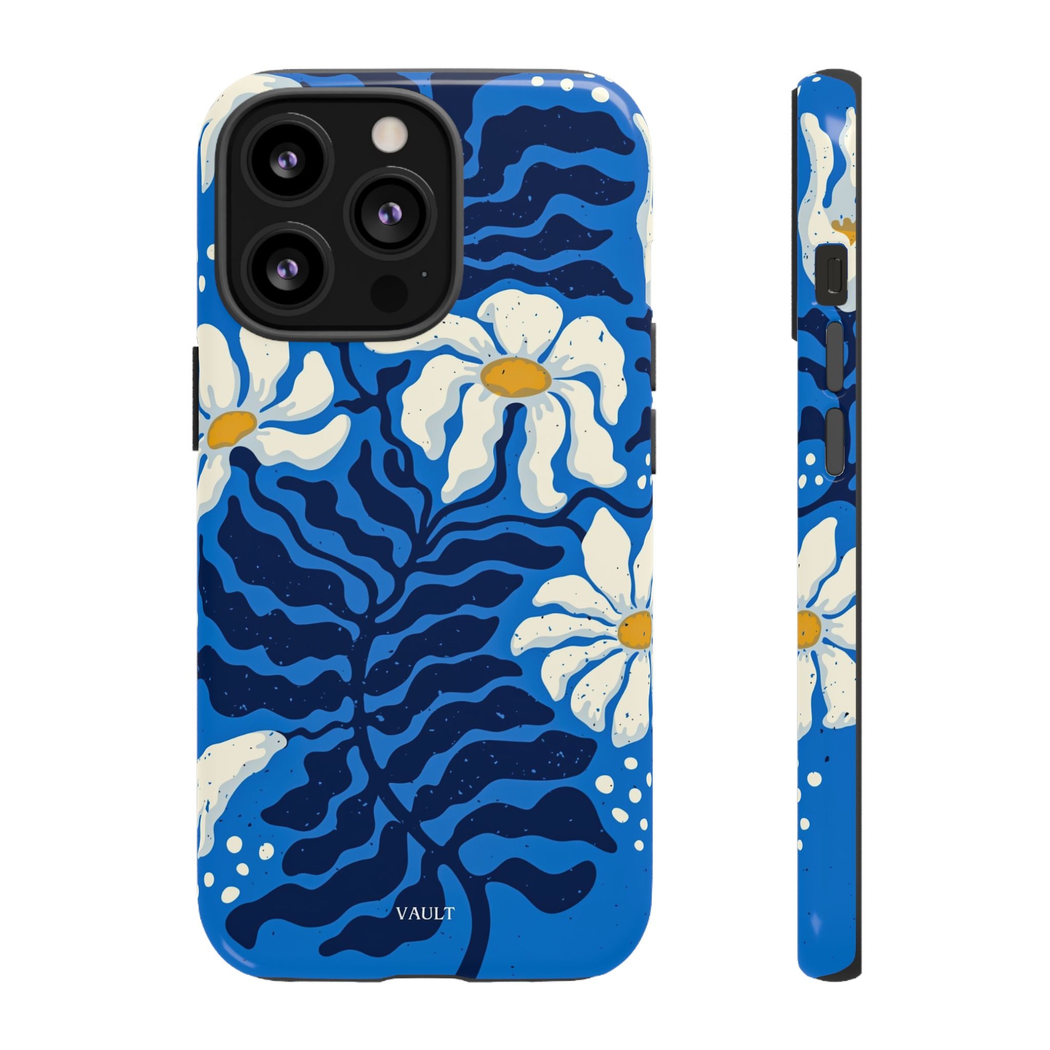 Blue Daisy Tough Phone Case — Floral Protective Phone Cover