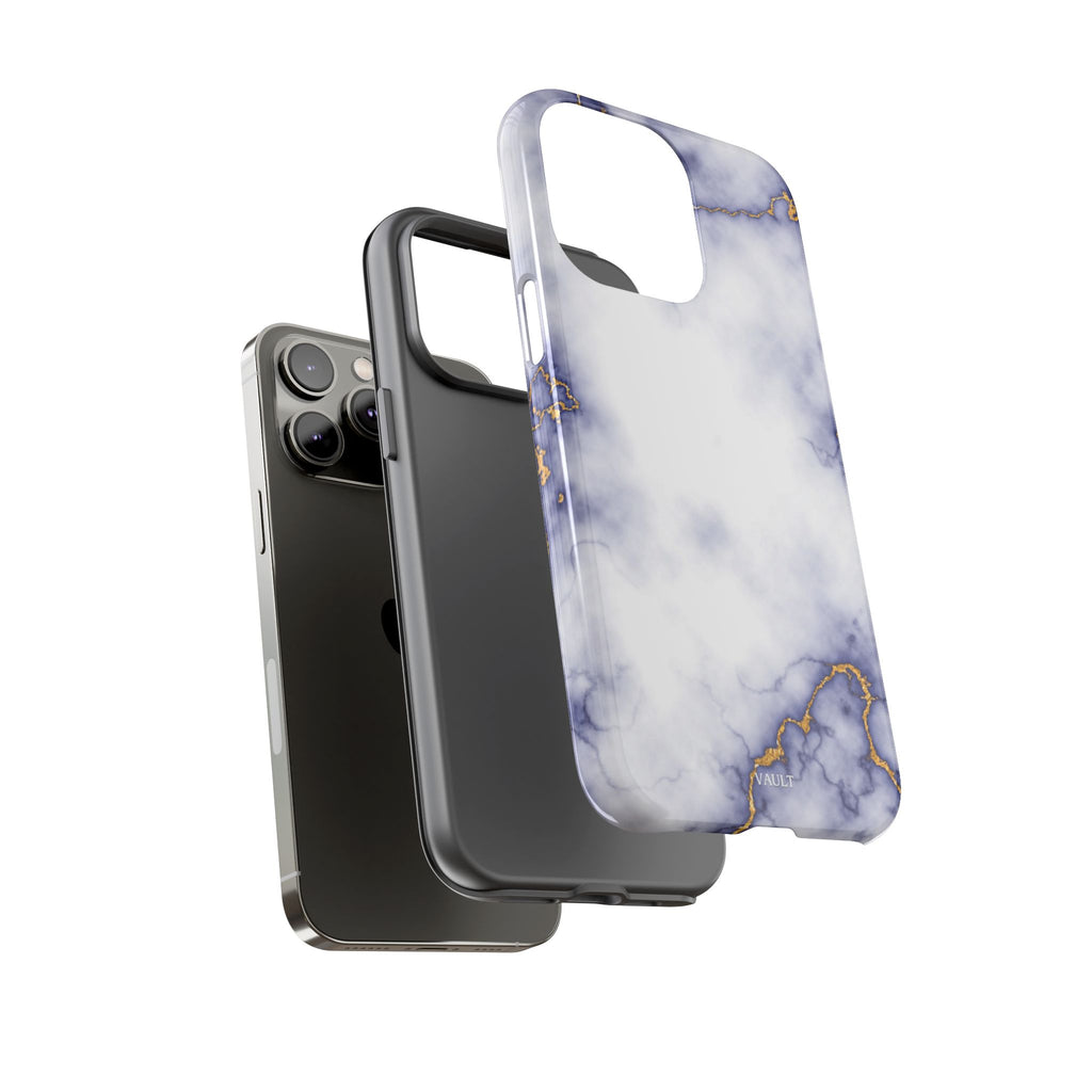 Purple Marble Tough Phone Case with Gold Veins