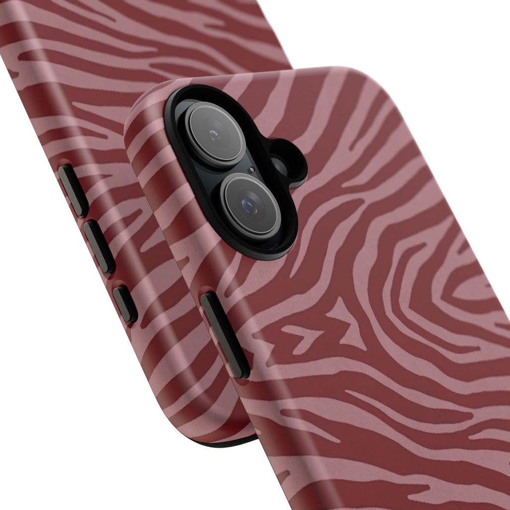 Red Zebra Print Tough Phone Case