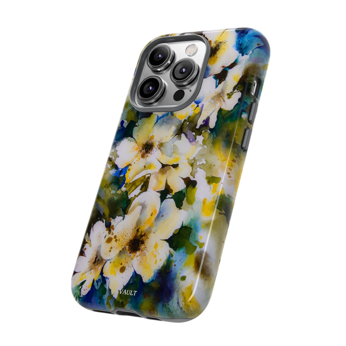 Floral Watercolor Tough Case – Yellow White Blossom Phone Cover
