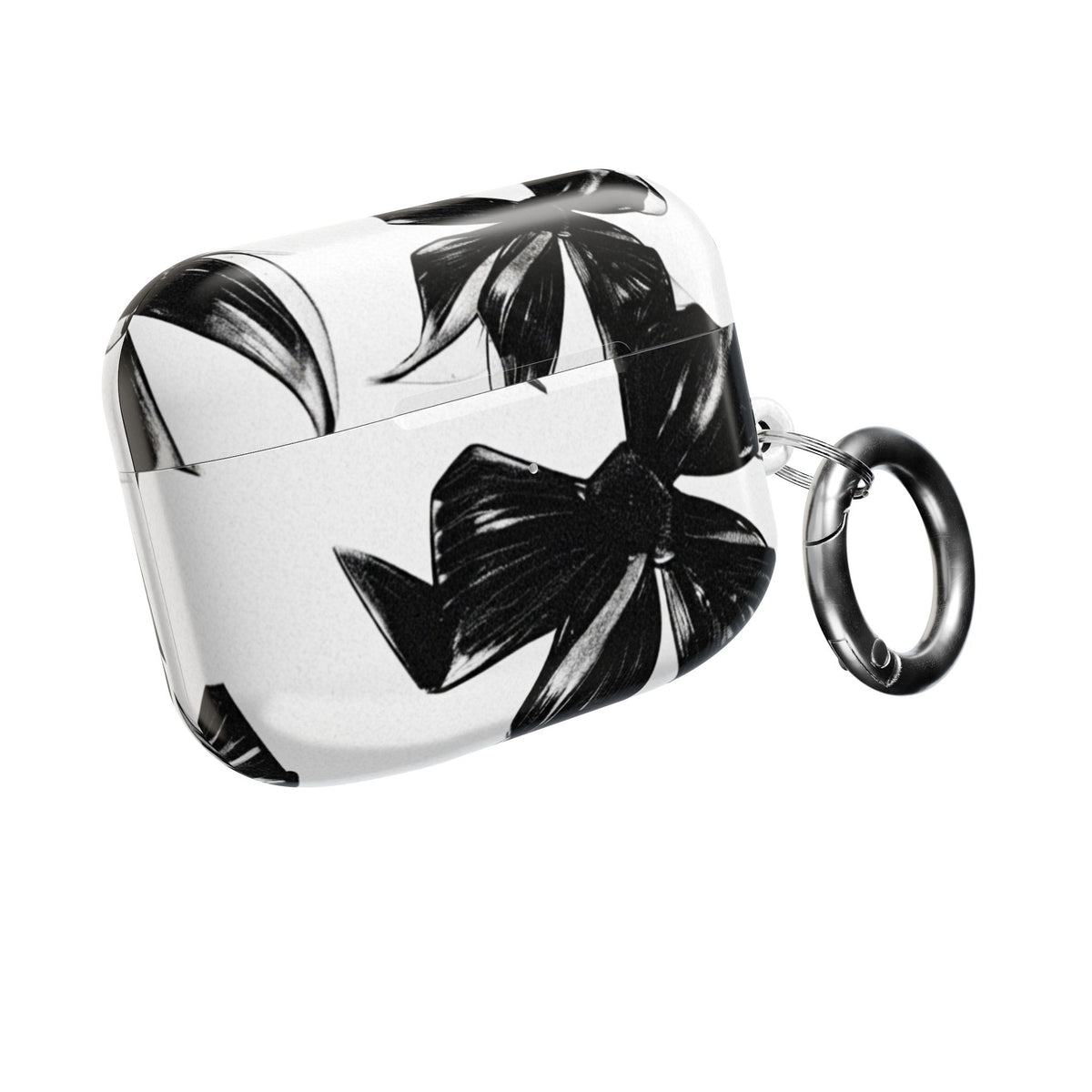 Floral Noir AirPod Case — Black & White Botanical Protective Cover