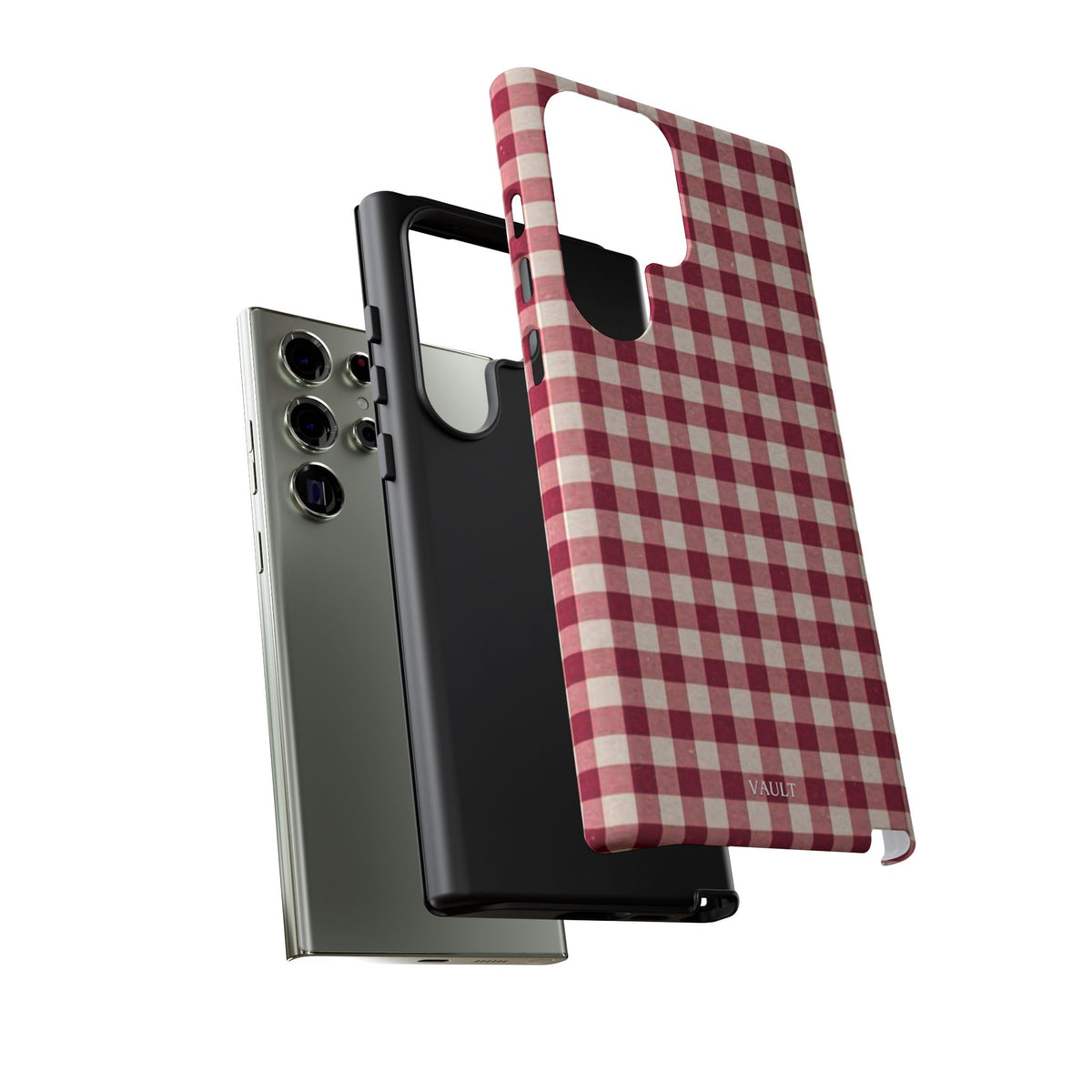 Gingham Phone Case — Red Plaid Tough Case