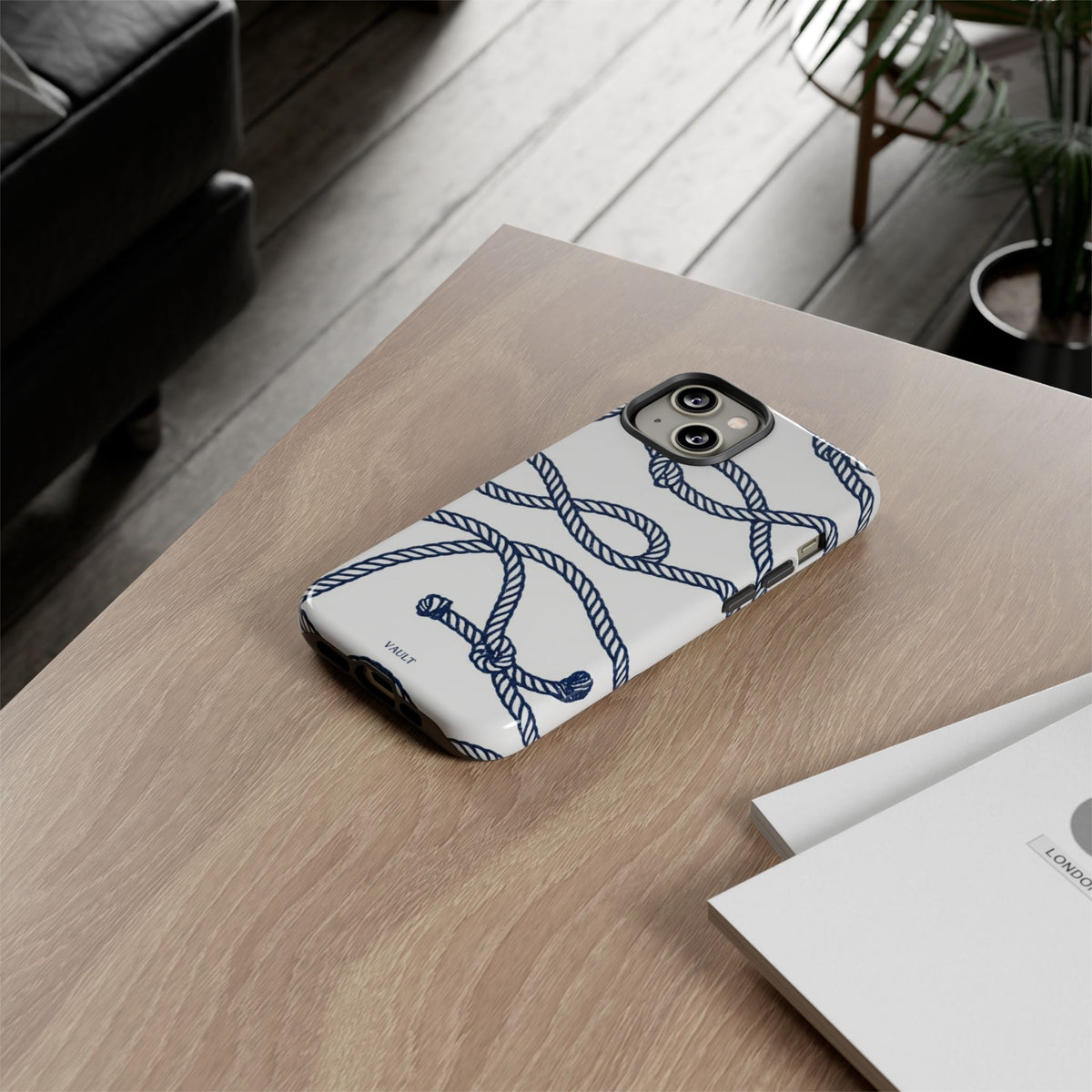 Nautical Rope Tough Case — Protective Phone Cover with Navy Knot Design