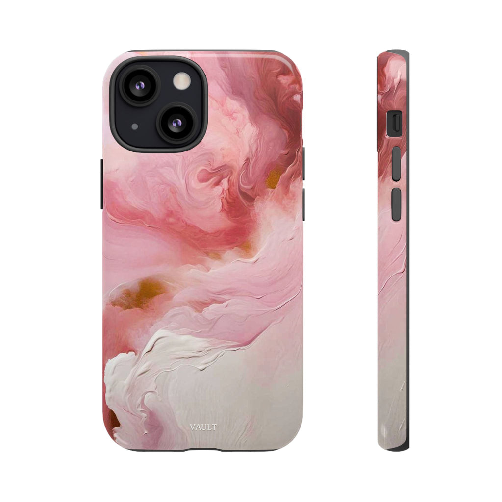 Pink Marble Tough Phone Case — Protective Artistic Phone Cover