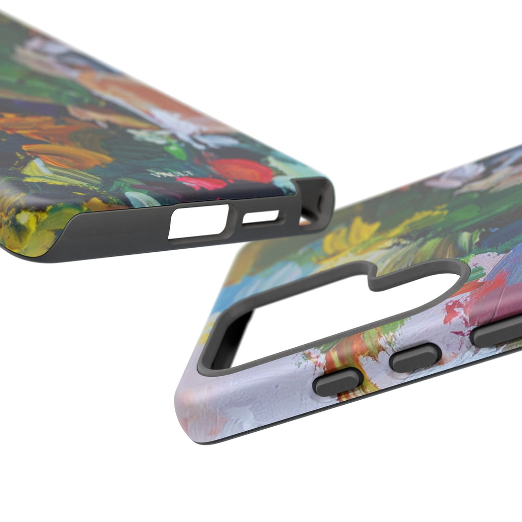 Abstract Paint Brushstroke Phone Case — Colorful Artistic Tough Case