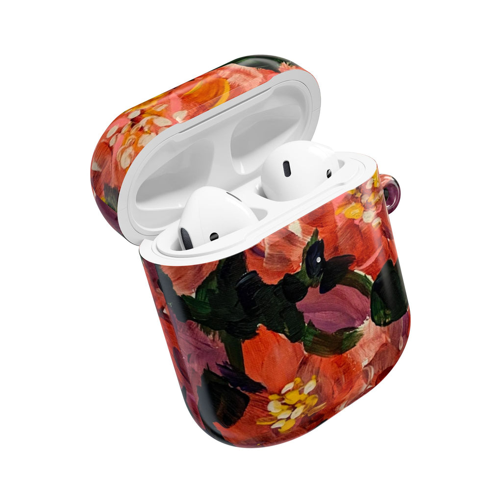 Floral Red Bloom AirPod Case