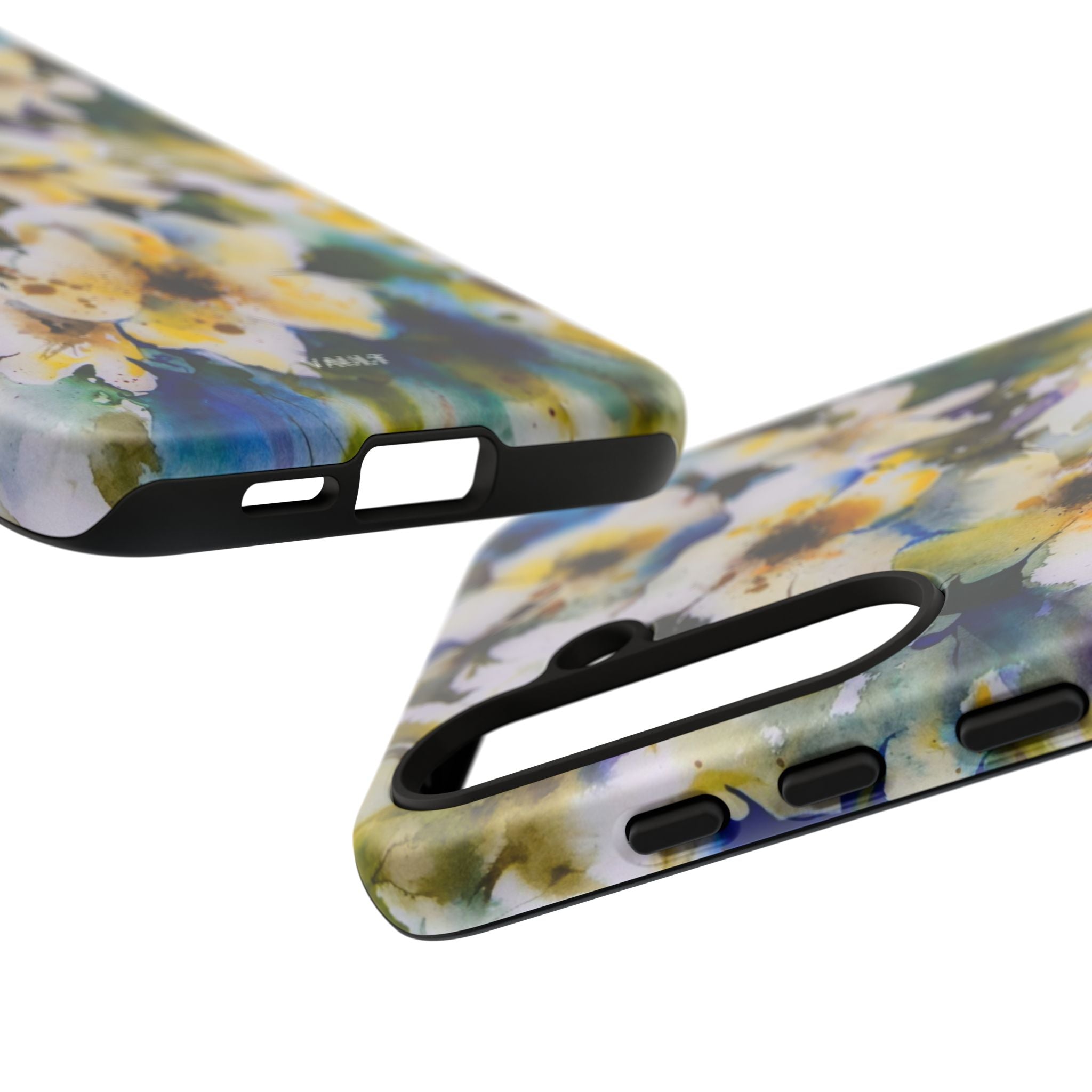 Floral Watercolor Tough Case – Yellow White Blossom Phone Cover