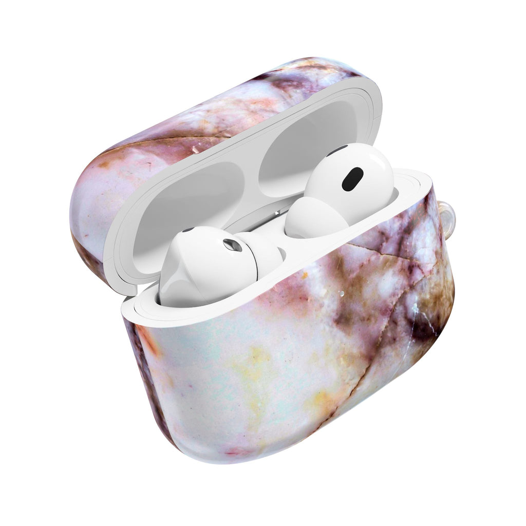 Marble Pink AirPod Case – Pink & Gold Marble Protective AirPods Cover