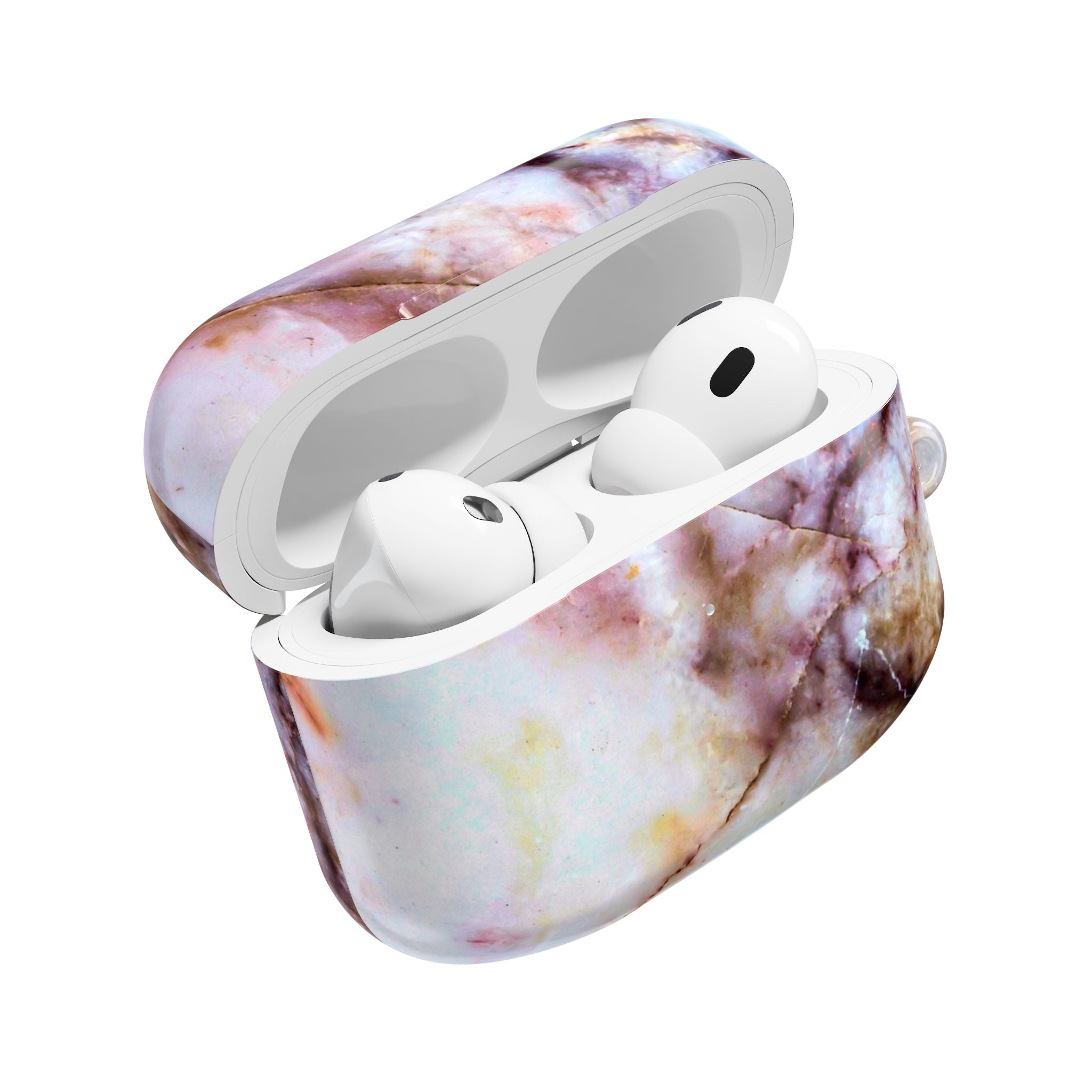 Marble Pink AirPod Case – Pink & Gold Marble Protective AirPods Cover