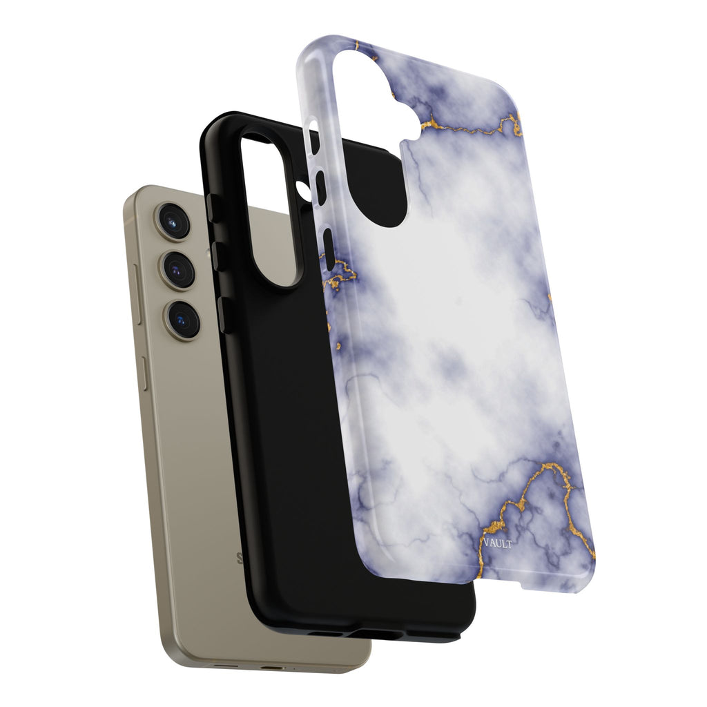 Purple Marble Tough Phone Case with Gold Veins