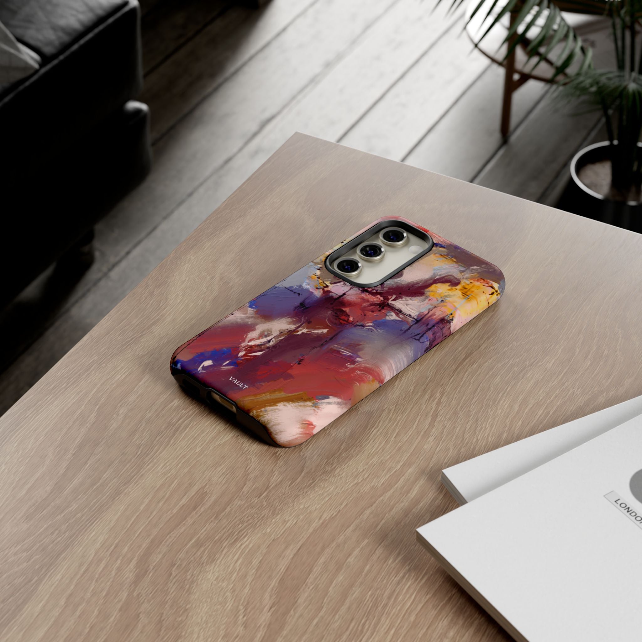 Abstract Brushstroke Tough Phone Case — Colorful Protective iPhone Cover