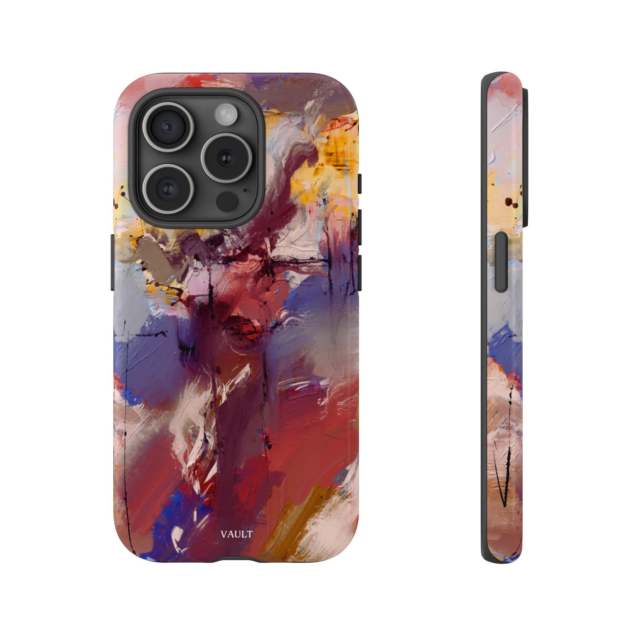 Abstract Brushstroke Tough Phone Case — Colorful Protective iPhone Cover