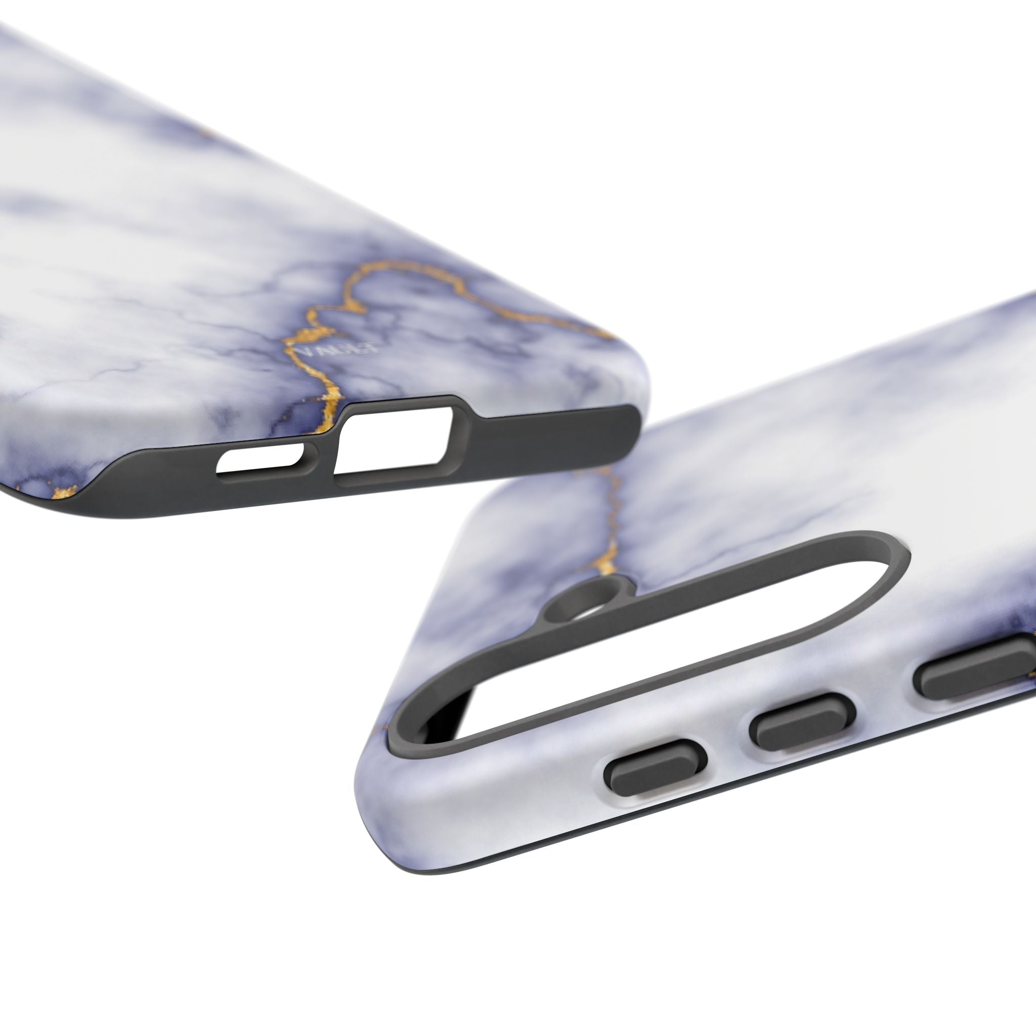 Purple Marble Tough Phone Case with Gold Veins