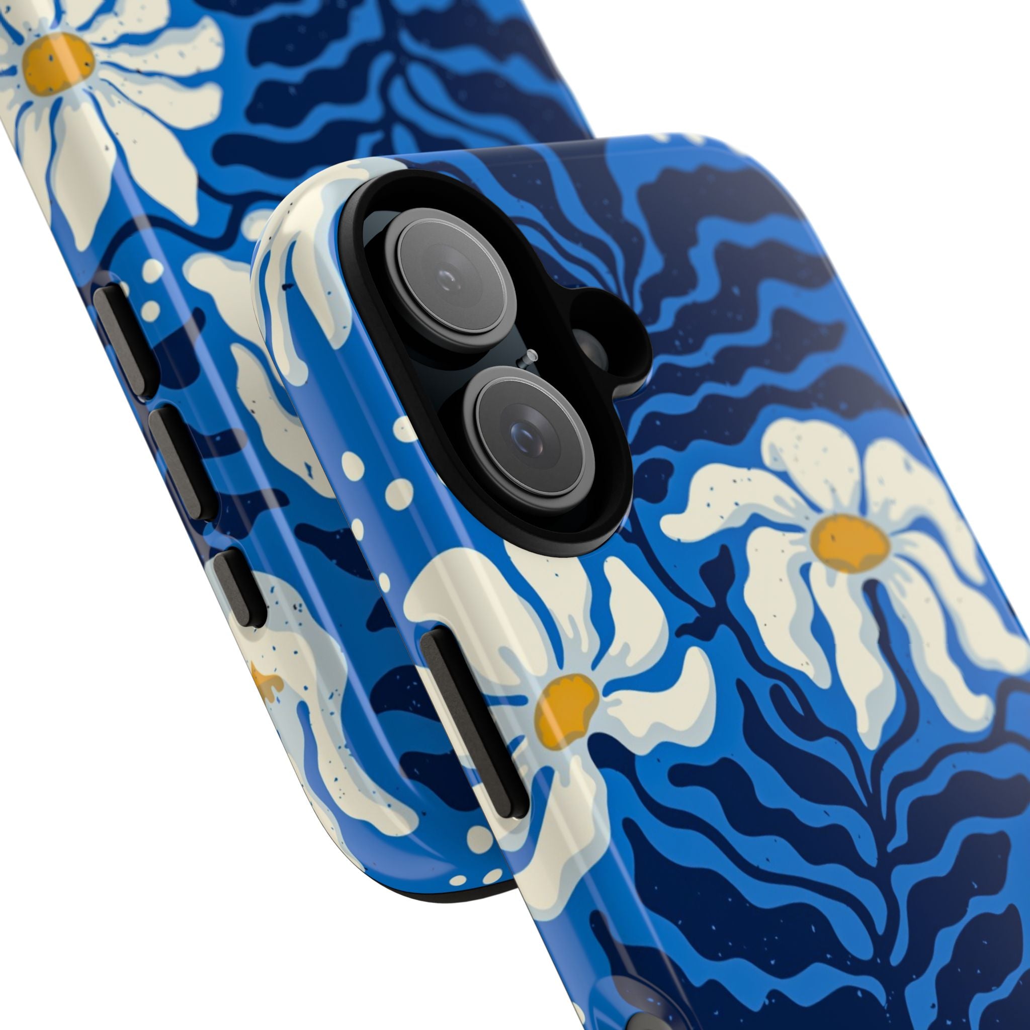Blue Daisy Tough Phone Case — Floral Protective Phone Cover