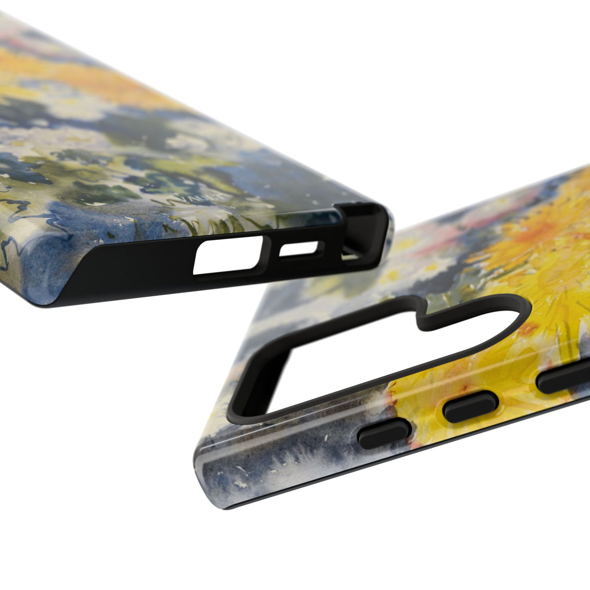 Floral Watercolor Phone Case – Yellow Chrysanthemums Design