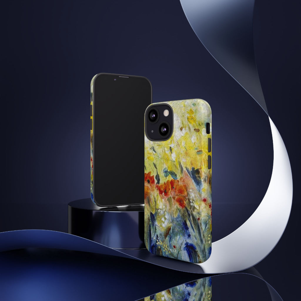 Floral Watercolor Phone Case — Yellow Garden Tough Cases