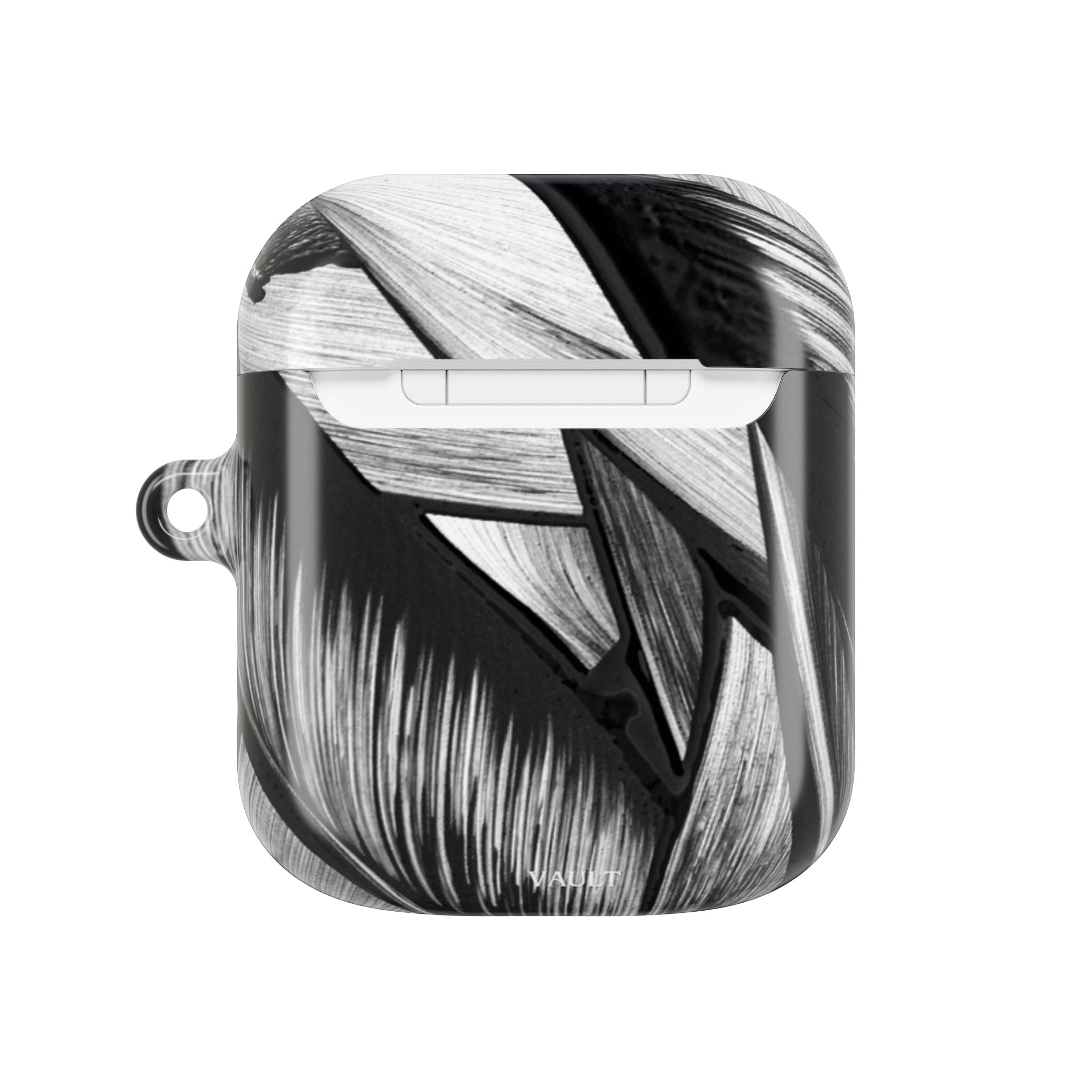 AirPod Case — Monochrome Tropical Leaf Protective Cover