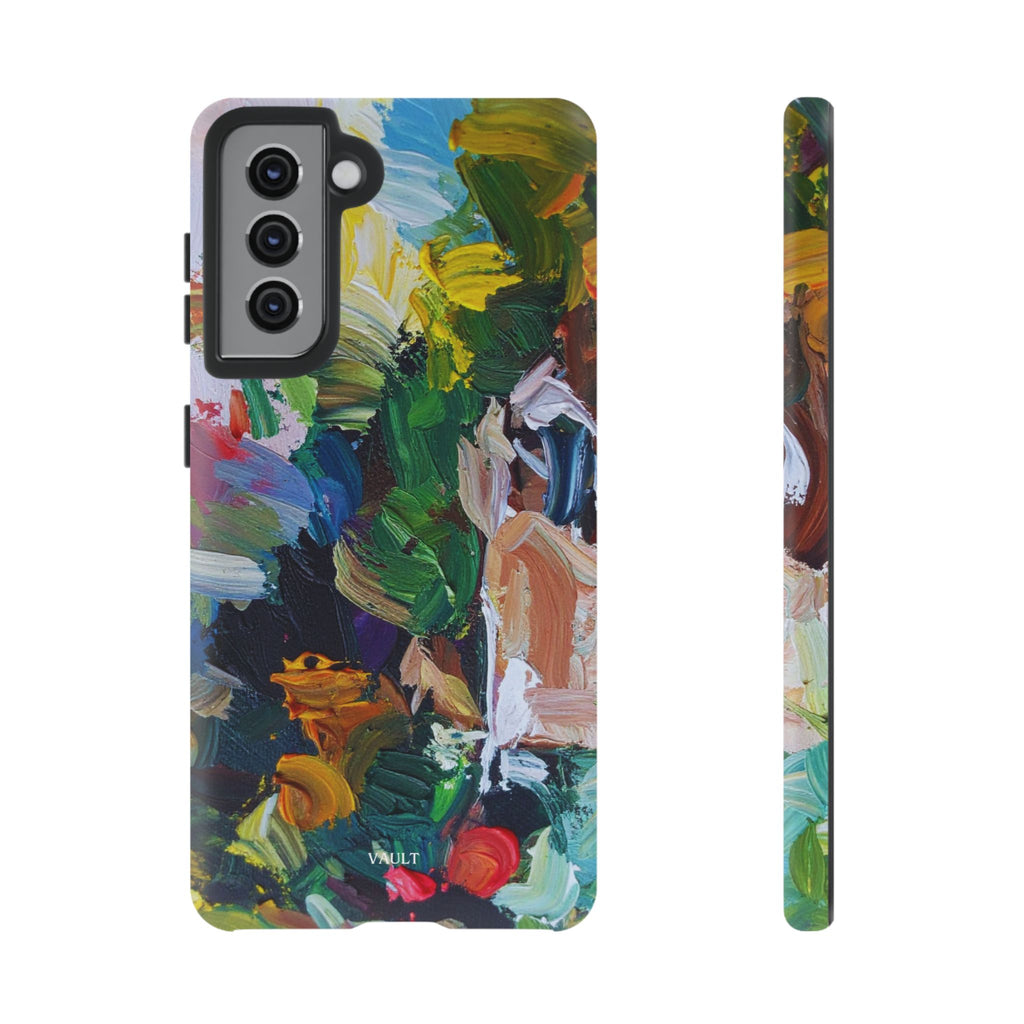 Abstract Paint Brushstroke Phone Case — Colorful Artistic Tough Case