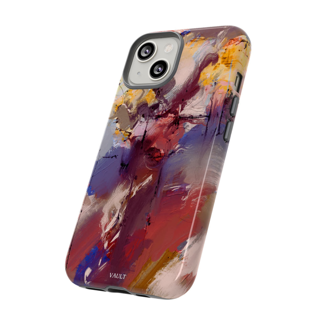 Abstract Brushstroke Tough Phone Case — Colorful Protective iPhone Cover