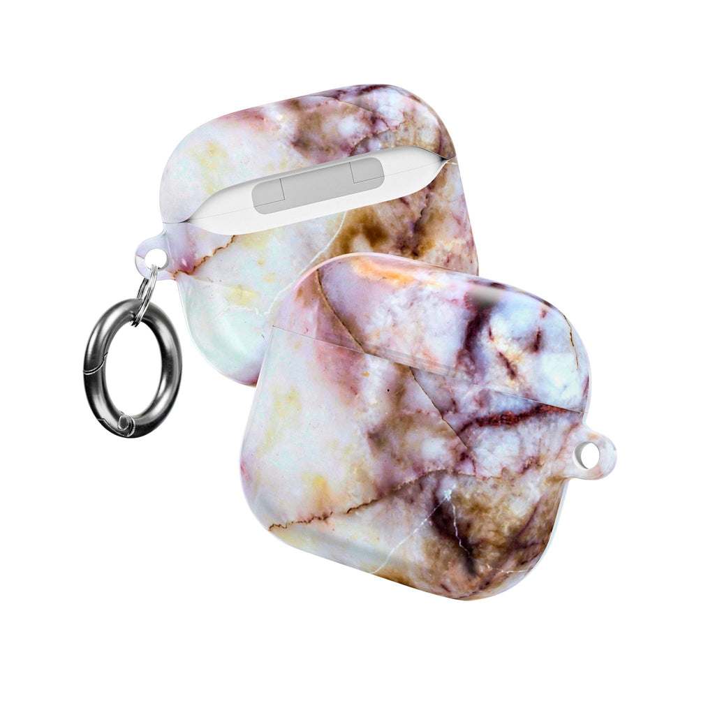 Marble Pink AirPod Case – Pink & Gold Marble Protective AirPods Cover