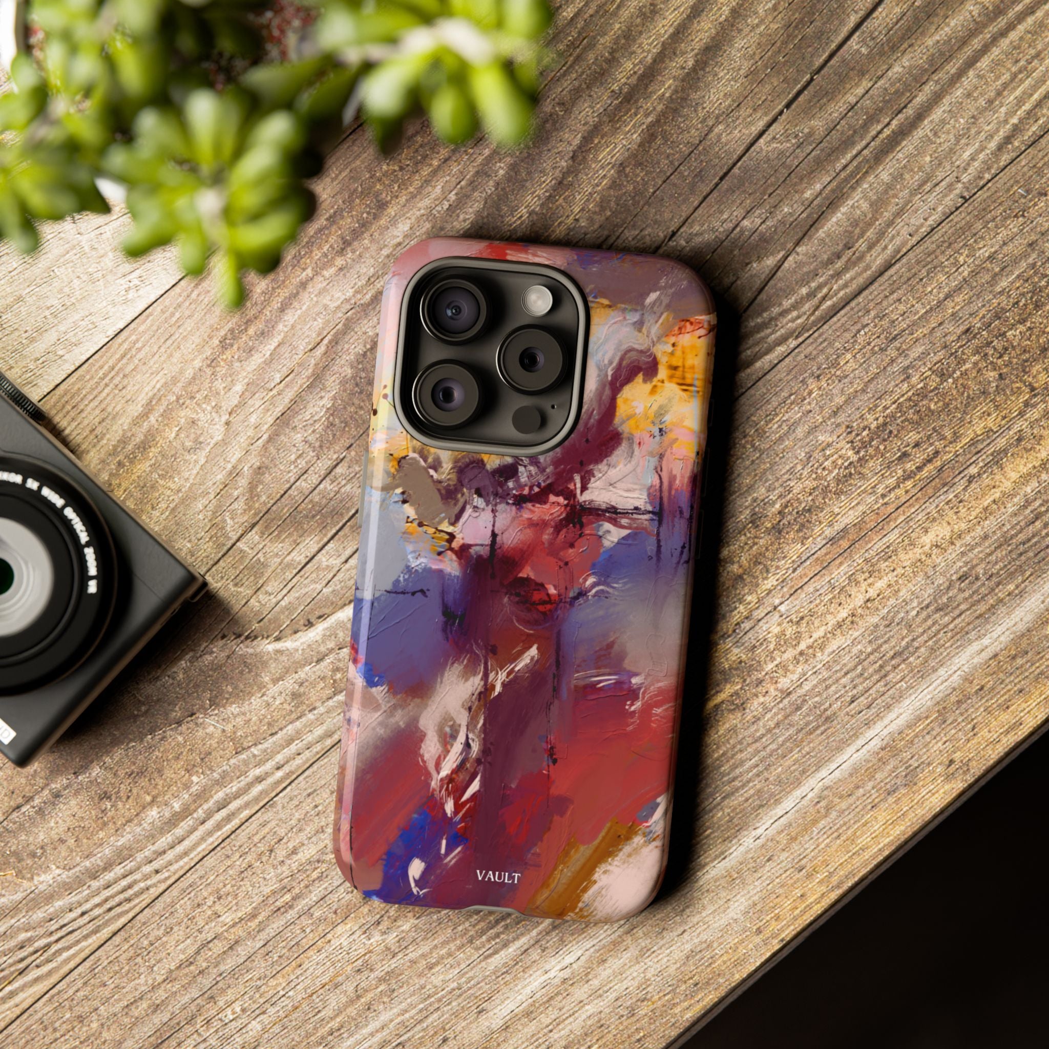 Abstract Brushstroke Tough Phone Case — Colorful Protective iPhone Cover
