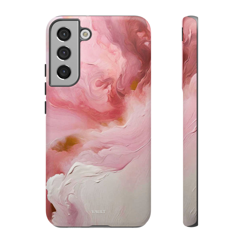 Pink Marble Tough Phone Case — Protective Artistic Phone Cover