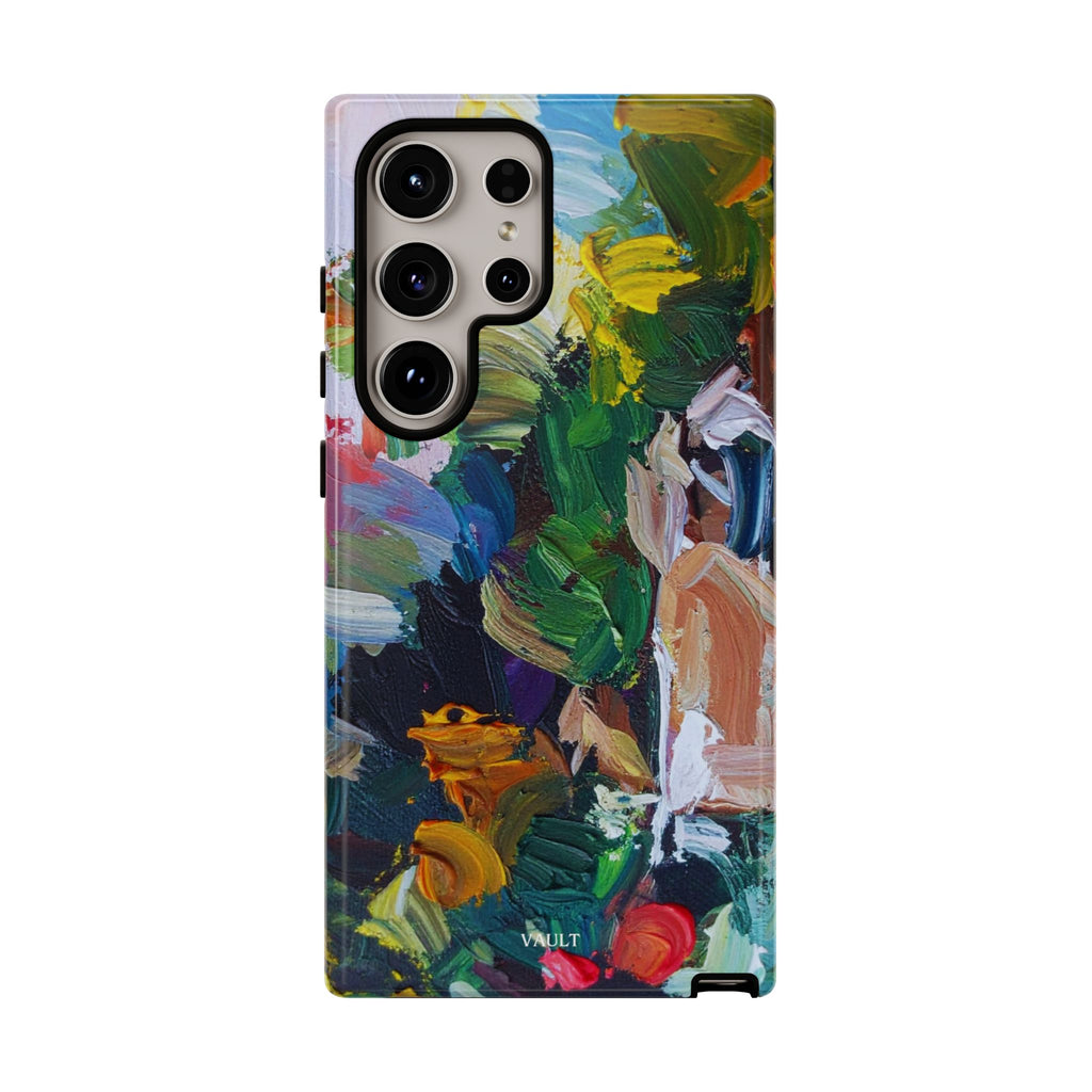 Abstract Paint Brushstroke Phone Case — Colorful Artistic Tough Case