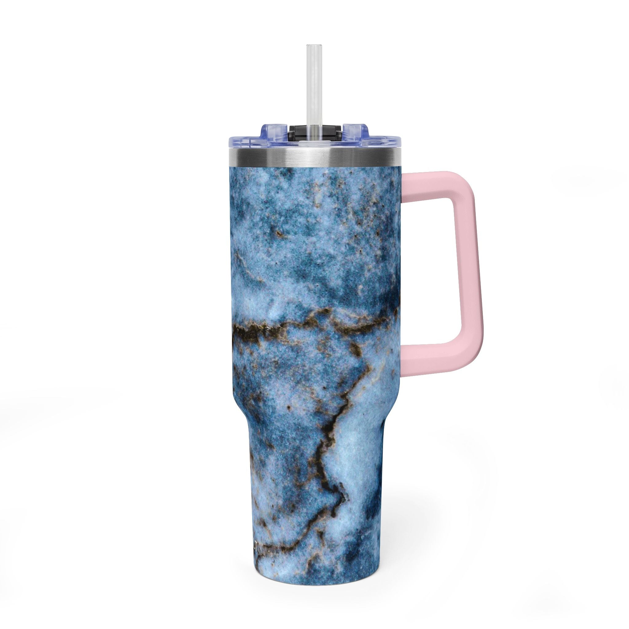 40oz Blue Marble Vacuum Tumbler