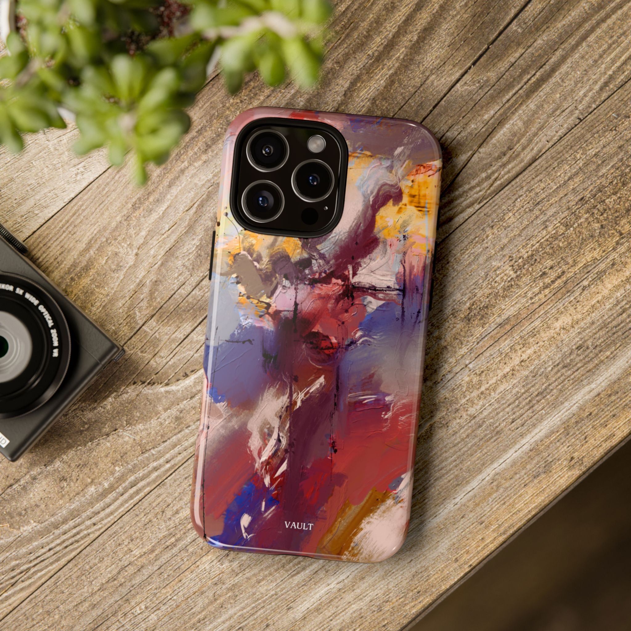 Abstract Brushstroke Tough Phone Case — Colorful Protective iPhone Cover
