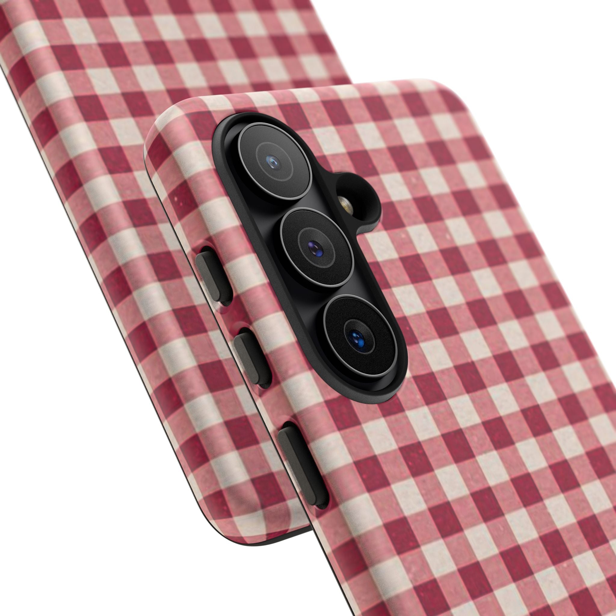 Gingham Phone Case — Red Plaid Tough Case