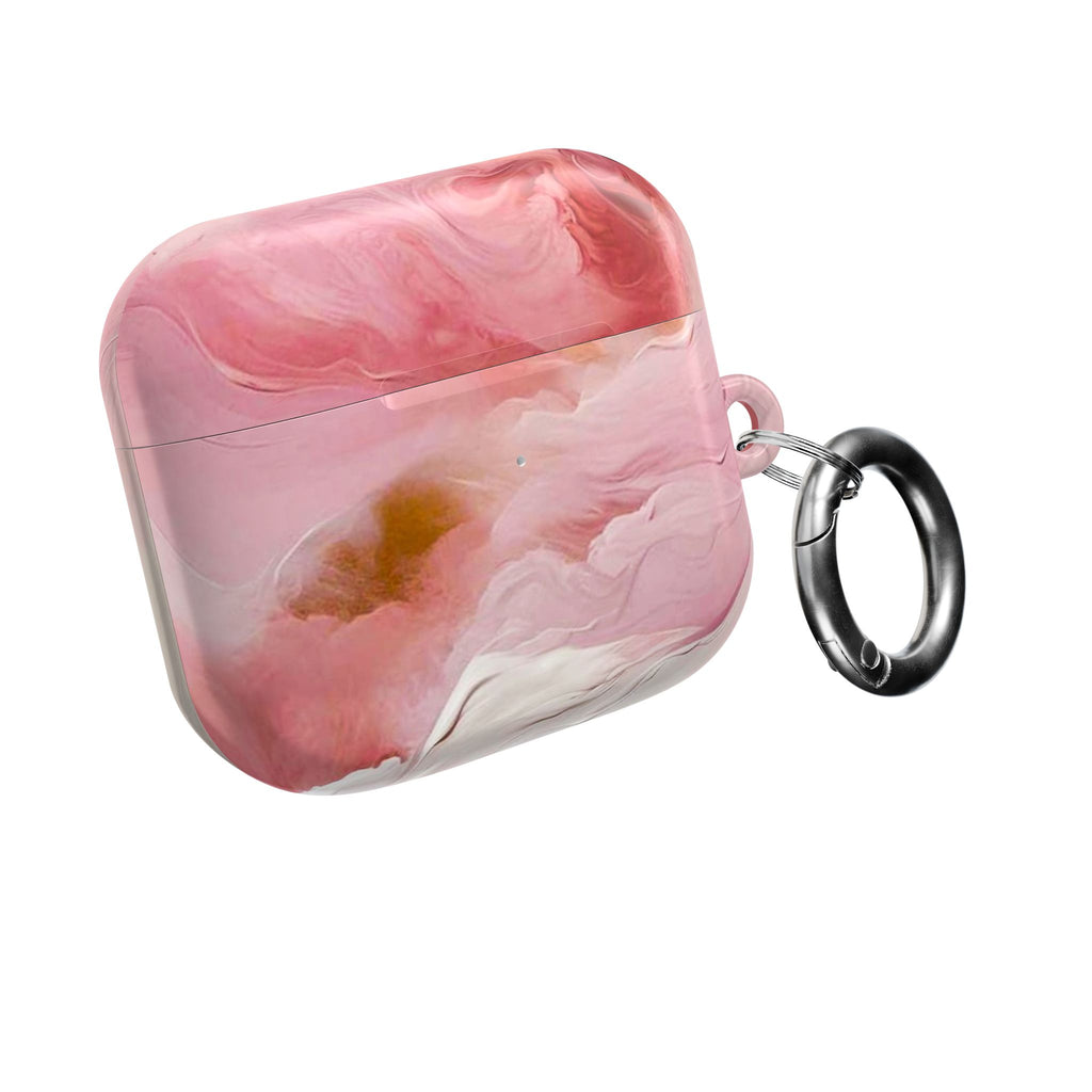 Pink Marble AirPod Case – Swirl Pattern Protective Cover
