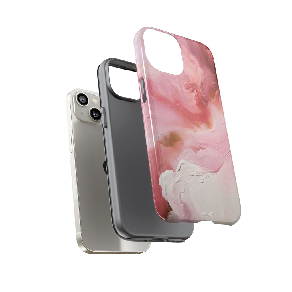 Pink Marble Tough Phone Case — Protective Artistic Phone Cover