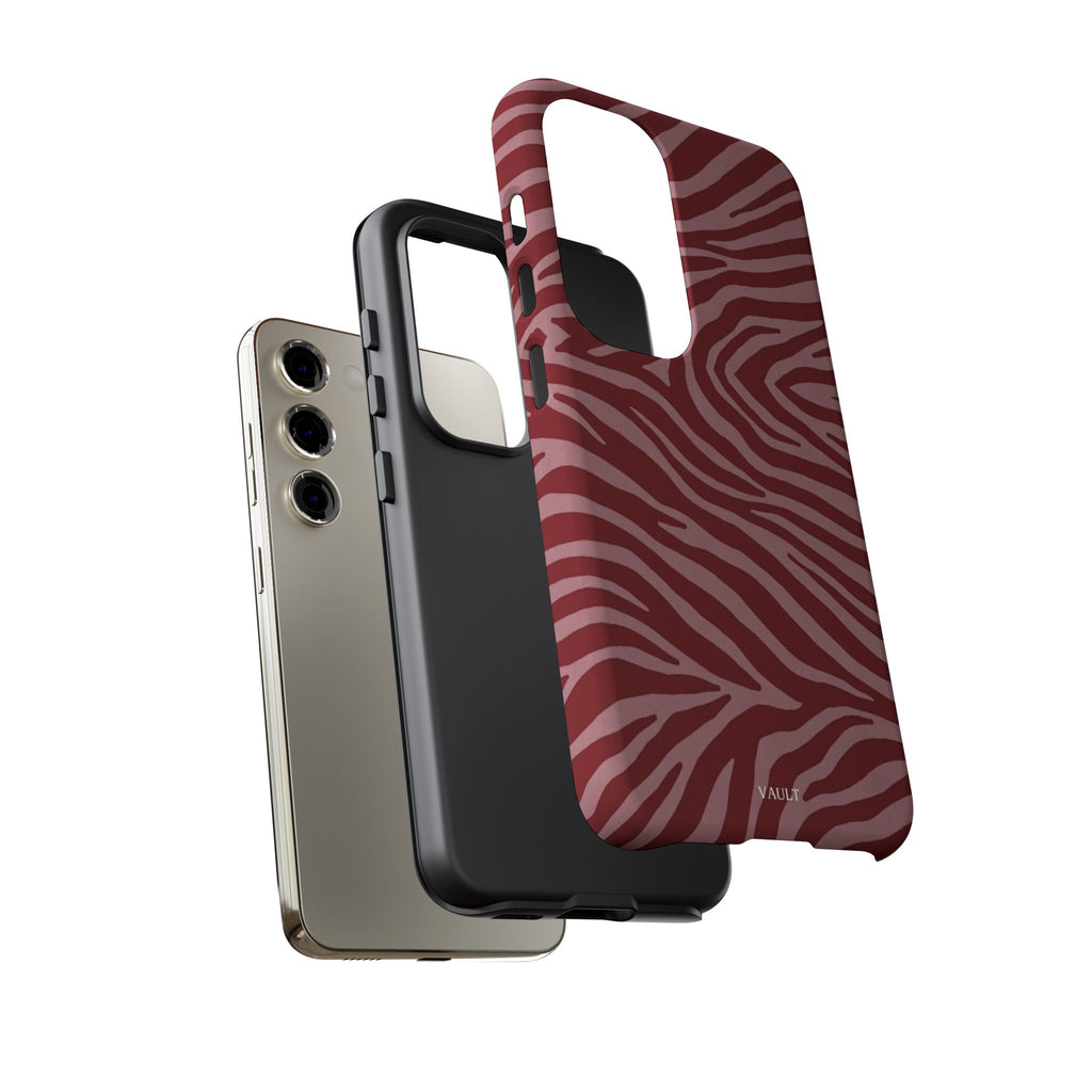 Red Zebra Print Tough Phone Case