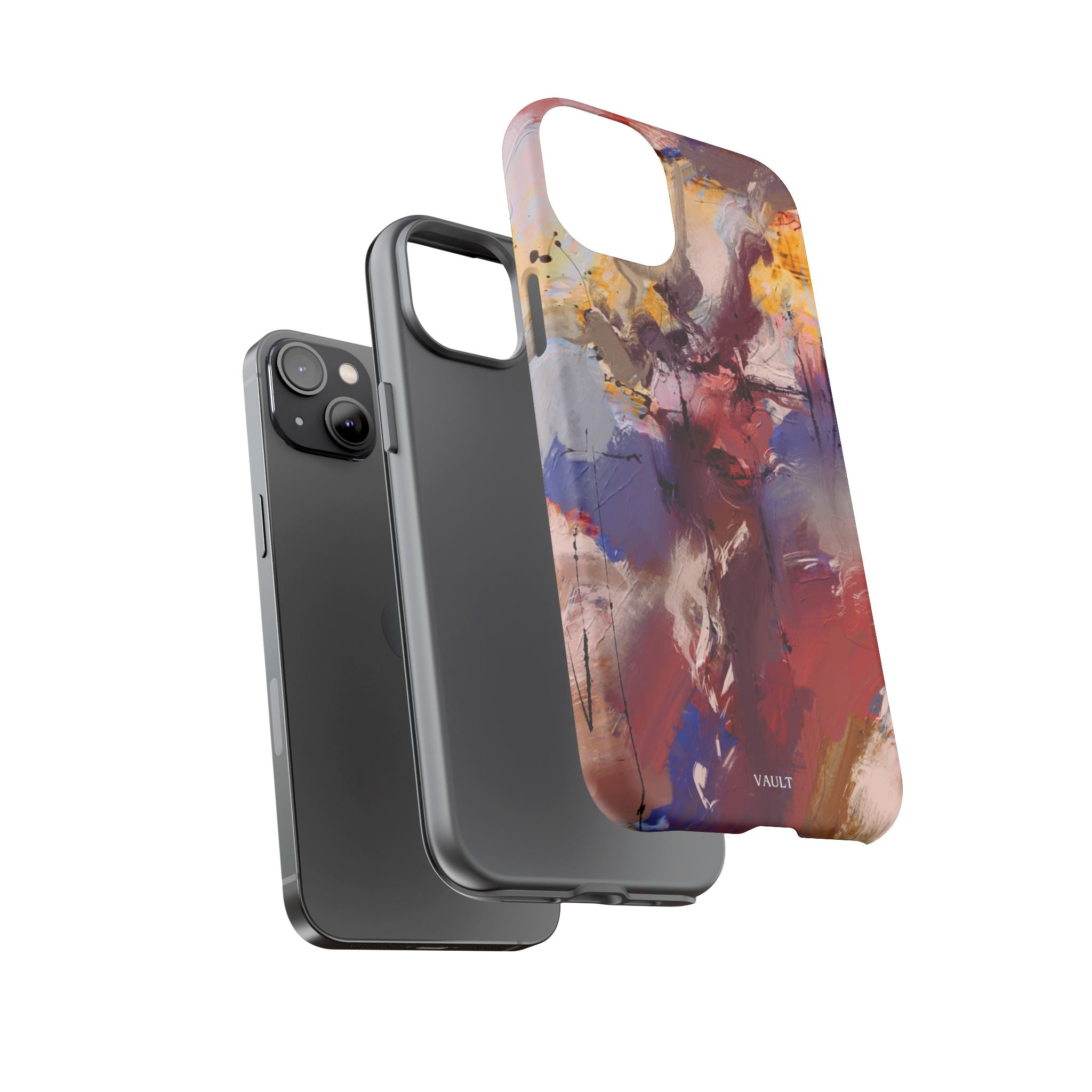 Abstract Brushstroke Tough Phone Case — Colorful Protective iPhone Cover