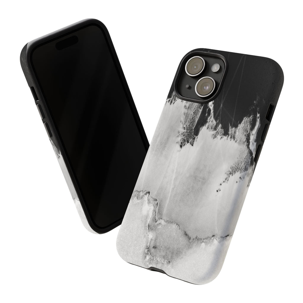 Marble Ink Tough Case — Black & White Abstract Phone Cover