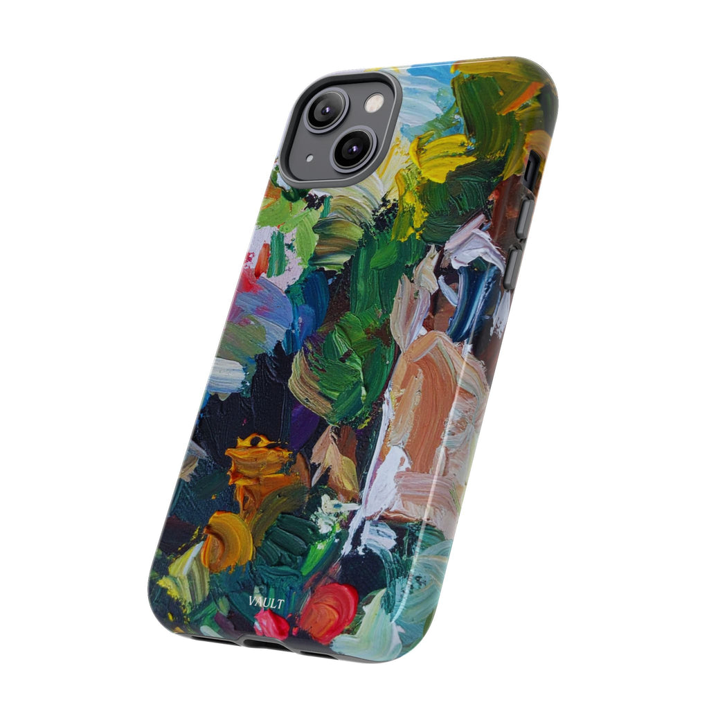 Abstract Paint Brushstroke Phone Case — Colorful Artistic Tough Case