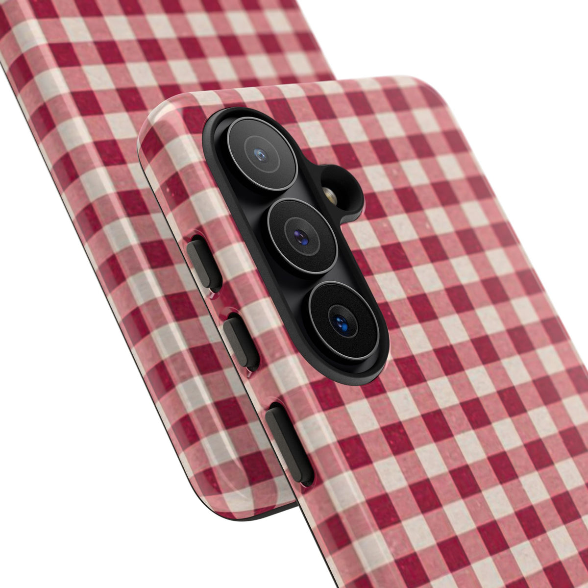 Gingham Phone Case — Red Plaid Tough Case