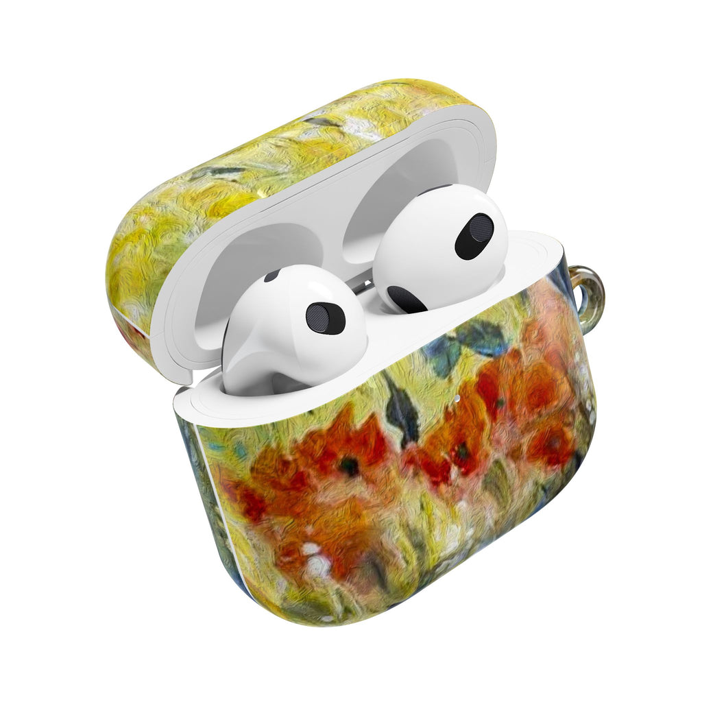 Floral Watercolor AirPod Case — Abstract Garden Protective Cover