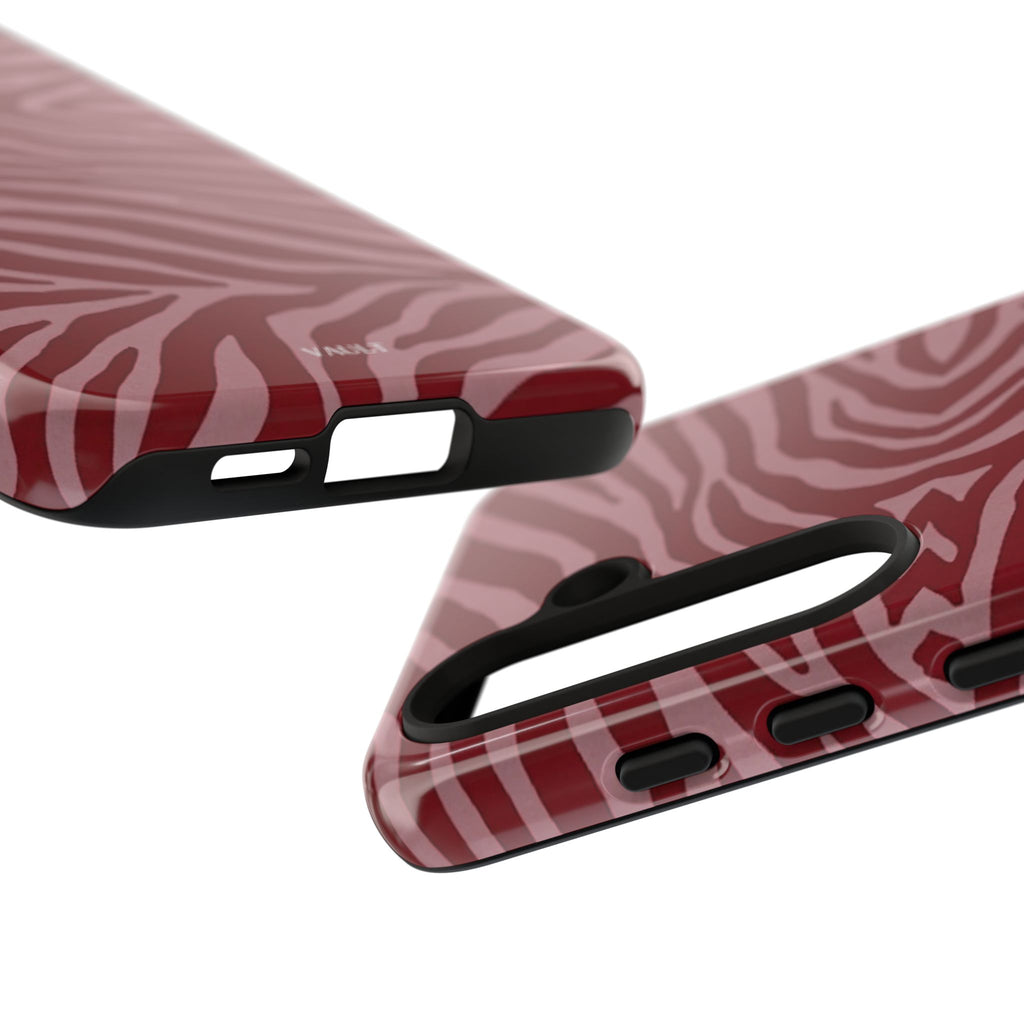 Red Zebra Print Tough Phone Case