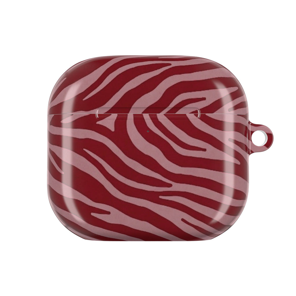 Red Zebra Print AirPod Case – Stylish Protective Charging Case Cover