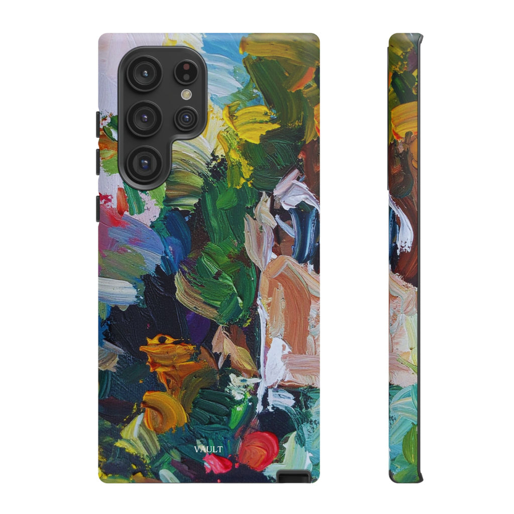 Abstract Paint Brushstroke Phone Case — Colorful Artistic Tough Case