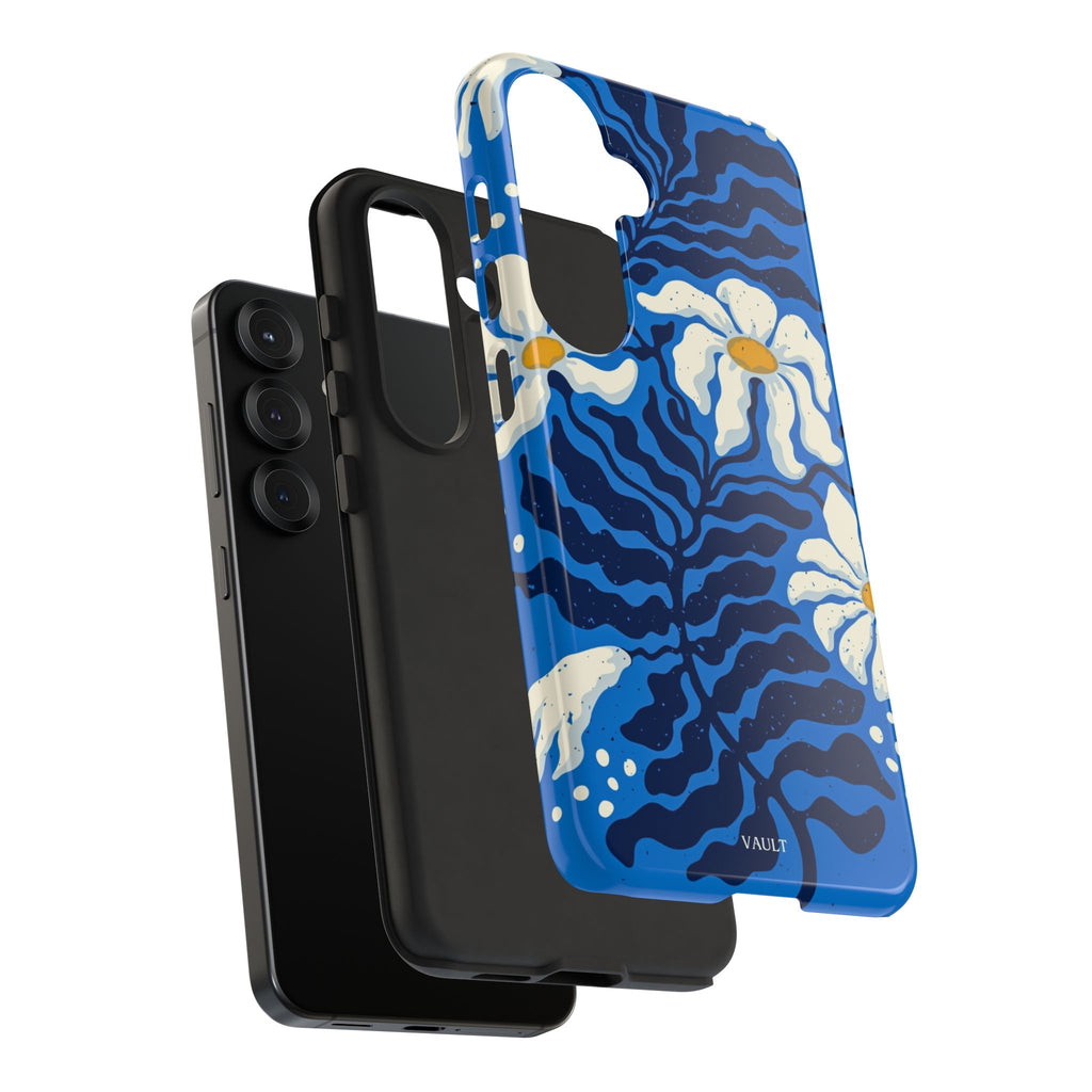 Blue Daisy Tough Phone Case — Floral Protective Phone Cover