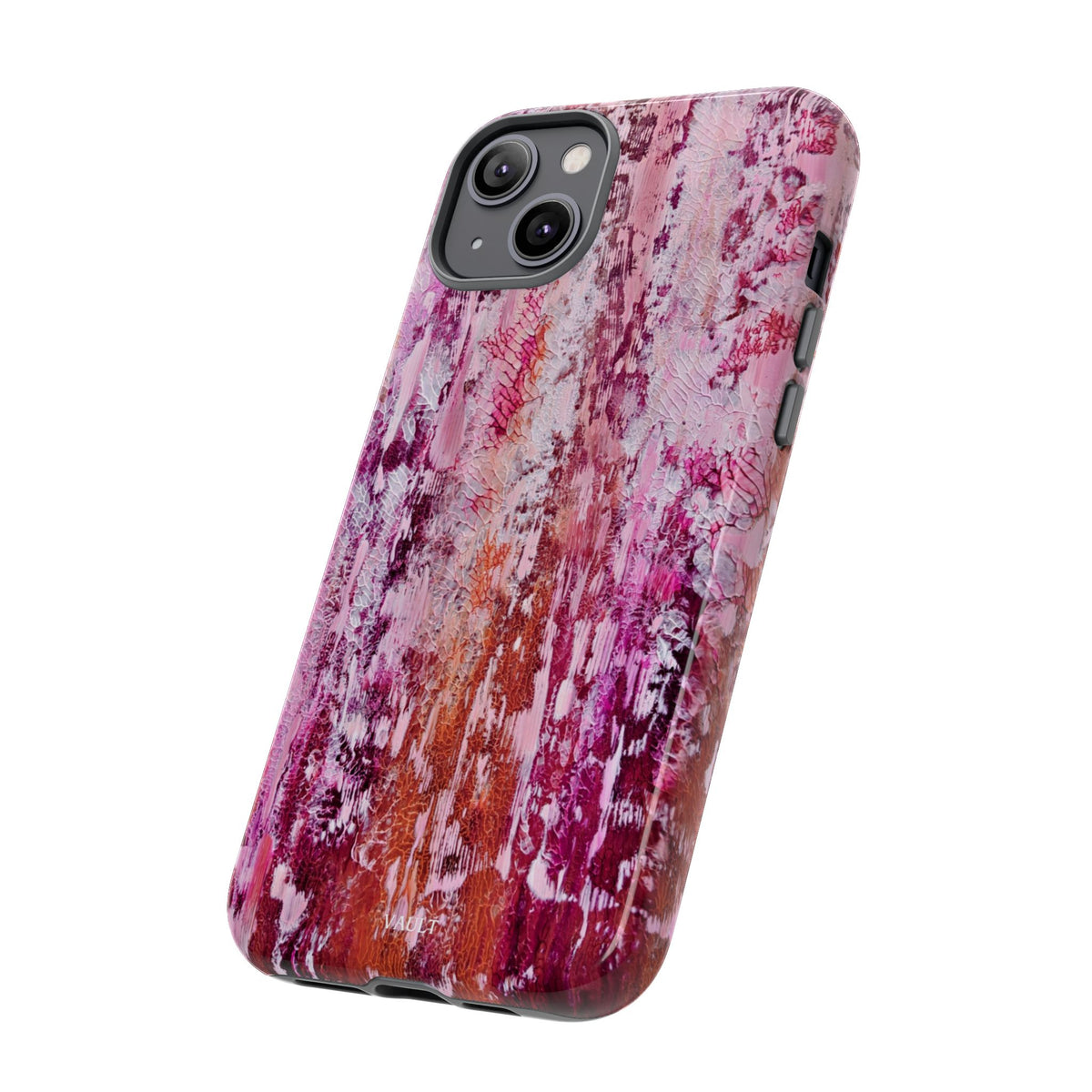 Pink Abstract Art Tough Phone Case — Protective Artistic Phone Cover