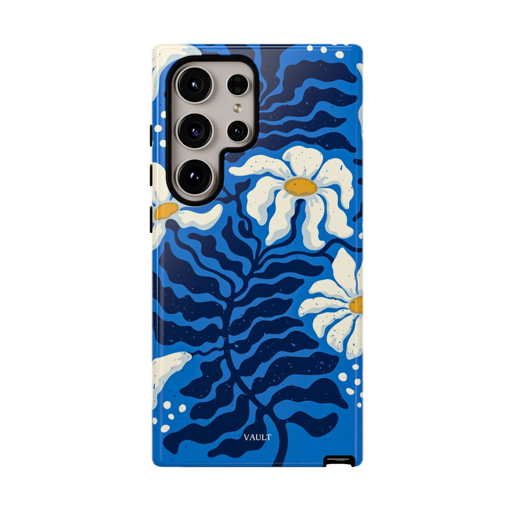 Blue Daisy Tough Phone Case — Floral Protective Phone Cover